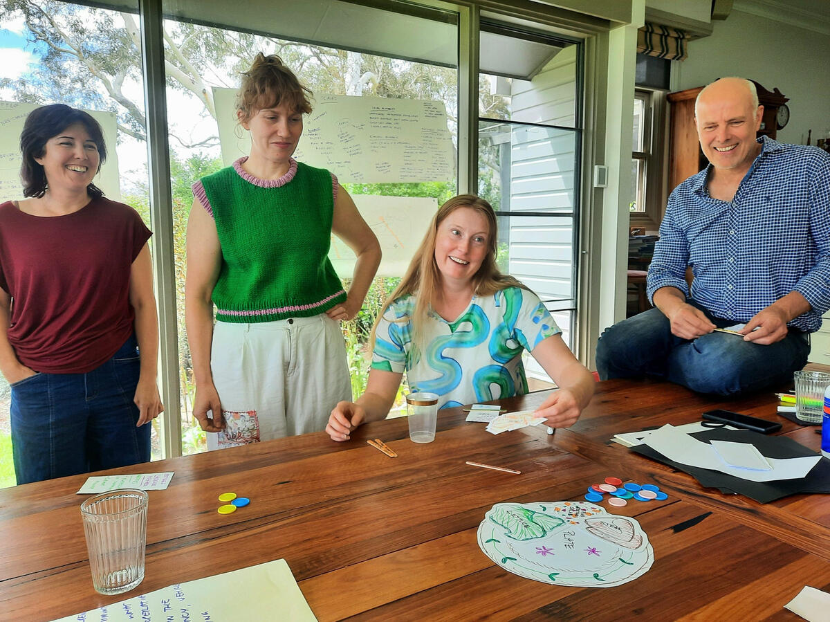 Workshop participants strategising and exploring the principles of gamification with Boho Interactive
